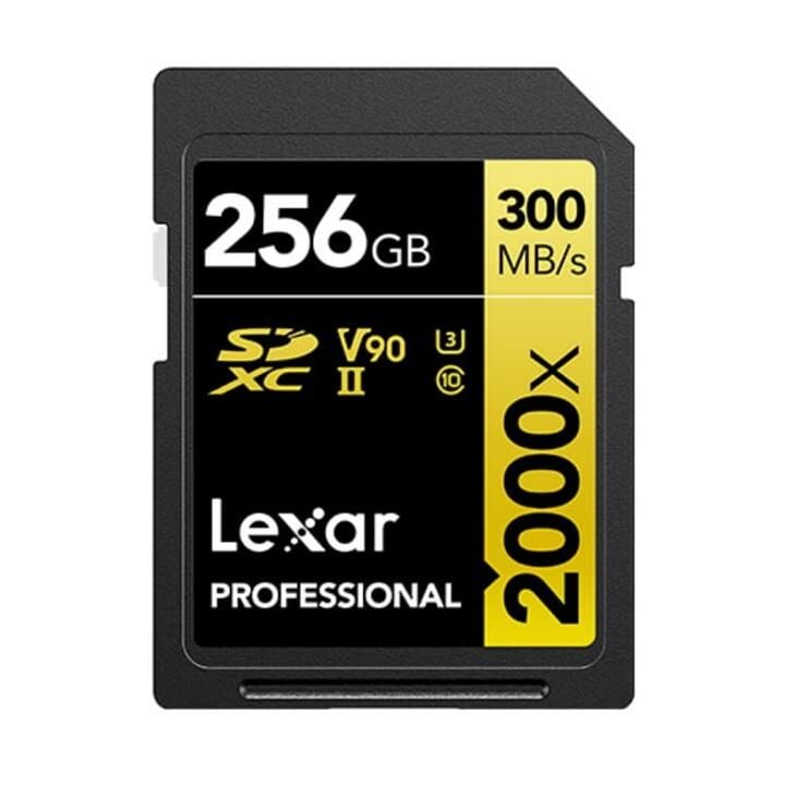 Lexar Professional 256GB 2000X 300 MB/s 8K V90 SDXC Hafıza Kartı