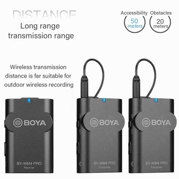 Boya BY-WM4 Pro K2 Vlogger Wireless (Kablosuz) İkili Yaka Mikrofonu