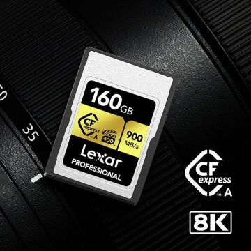 Lexar 160GB 900MB/s Professional CFexpress Type A GOLD Serisi Hafıza Kartı