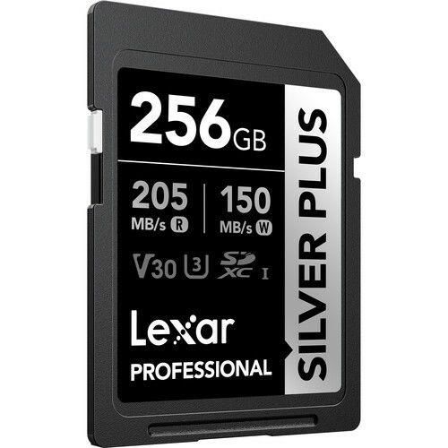 Lexar Professional 256GB 205 MB/s Silver Plus SD Hafıza Kartı