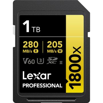 Lexar Professional 1 TB 280 MB/s Gold SD Hafıza Kartı