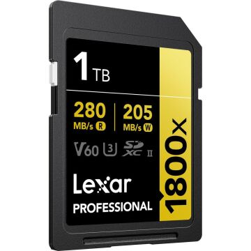 Lexar Professional 1 TB 280 MB/s Gold SD Hafıza Kartı