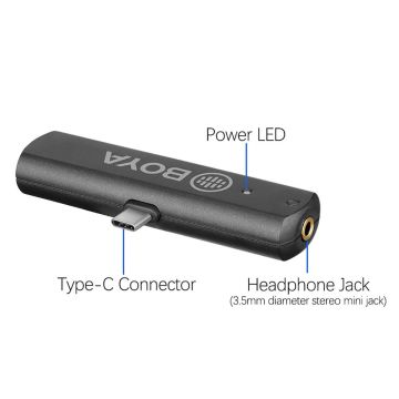 Boya BY-WM4 PRO-K5 Telefon Üzerine Takılan Küçük Alıcılı Kablosuz Yaka Mikrofonu