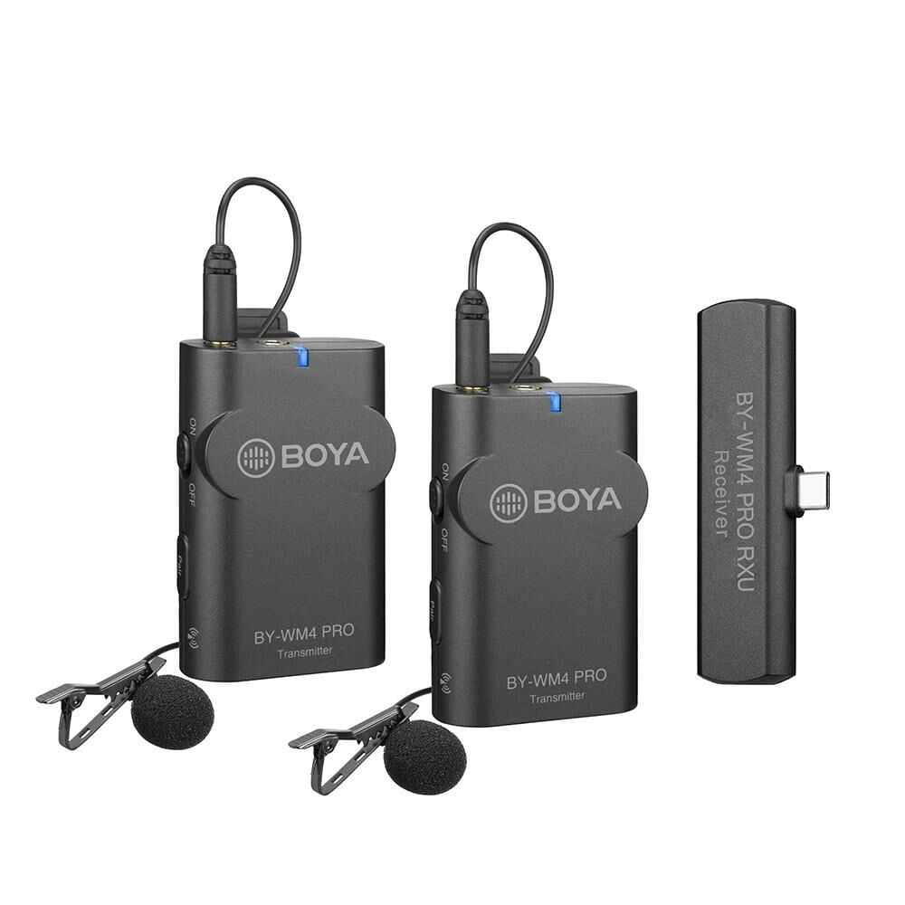 Boya BY-WM4 PRO-K6 Telefon Üzerine Takılan Küçük Alıcılı İkili (2 mikrofonlu) Kablosuz Yaka Mikrofonu