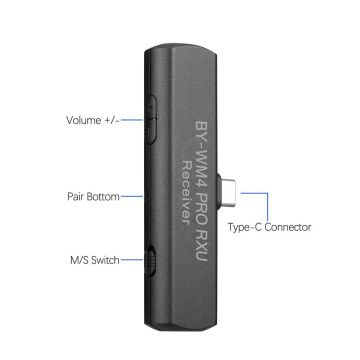 Boya BY-WM4 PRO-K6 Telefon Üzerine Takılan Küçük Alıcılı İkili (2 mikrofonlu) Kablosuz Yaka Mikrofonu