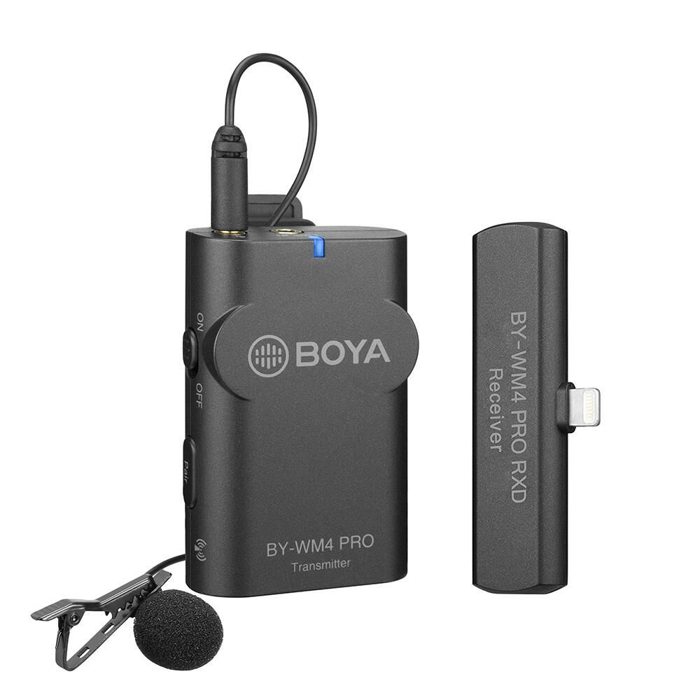 Boya BY-WM4 PRO-K3 Telefon Üzerine Takılan Küçük Alıcılı Kablosuz Yaka Mikrofonu