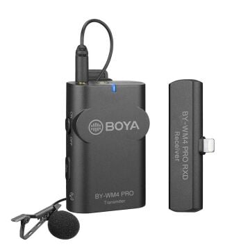 Boya BY-WM4 PRO-K3 Telefon Üzerine Takılan Küçük Alıcılı Kablosuz Yaka Mikrofonu