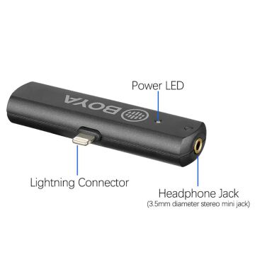 Boya BY-WM4 PRO-K3 Telefon Üzerine Takılan Küçük Alıcılı Kablosuz Yaka Mikrofonu