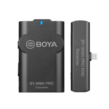 Boya BY-WM4 PRO-K3 Telefon Üzerine Takılan Küçük Alıcılı Kablosuz Yaka Mikrofonu