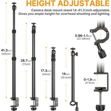 VIJIM LS02 Kamera ve Işık Masa Montaj Standı