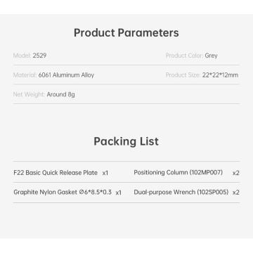 Falcam F22 Basic Quick Release Plate 2529