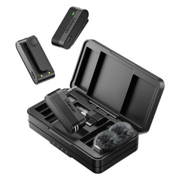 Ulanzi A100 İkili Kablosuz Yaka Mikrofonu (Type-C ve 3.5mm TRS)
