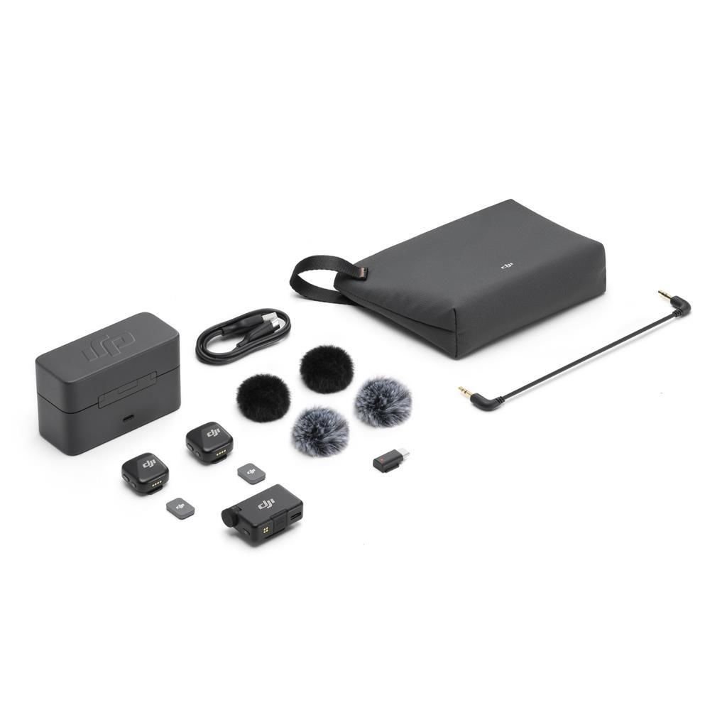 DJI Mic Mini 2 Kişilik Kablosuz Yaka Mikrofonu (2TX+1RX+CC)