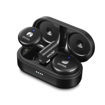 BOYA Omic-D Wireless İkili Yaka Mikrofonu Lightning (Siyah)