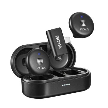 BOYA Omic-U Wireless İkili Yaka Mikrofonu Type-C (Siyah)