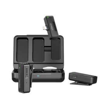 Ulanzi UW-MIC Kablosuz İkili Kayıt Yaka Mikrofonu - Lightning