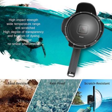 Gopro Hero 7 White İçin Su Altı Parasoleyli Dome Port