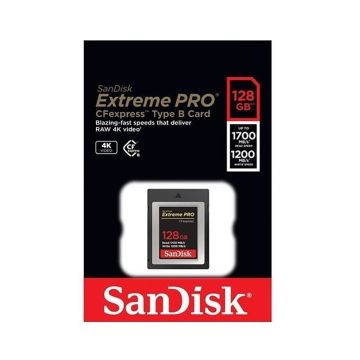 SanDisk Extreme PRO 128GB 1700MB/s CFexpress Type B Hafıza Kartı -SDCFE-128G-GN4NN