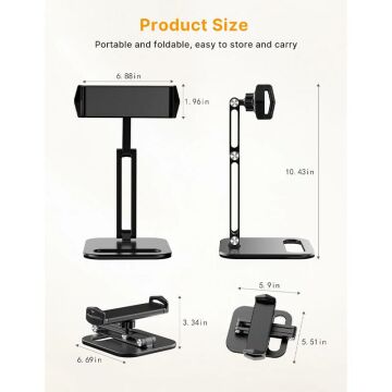 VIJIM P001 360° Döner Telefon Tablet IPad Stand Tutucu