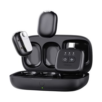 Ulanzi A30 Tiny 2 Kişilik Mikrofon Seti - Siyah