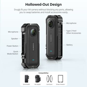 Ulanzi IN-04 Insta360 X4 için Metal Kafes