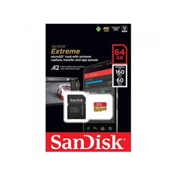 Sandisk Extreme 64GB 160mbs MicroSDXC Hafıza Kartı