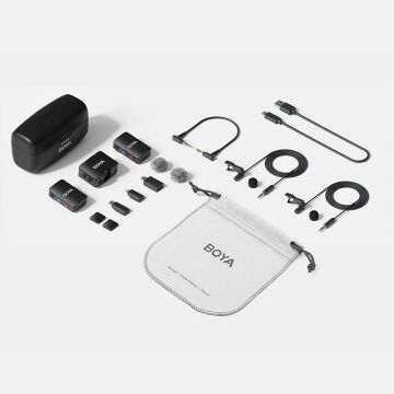 BOYA Boyamic All-in-One Kablosuz İkili Kayıt Yaka Mikrofonu