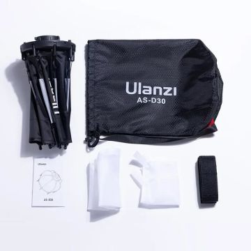 Ulanzi AS-D30 30cm Mini Bowens Montajlı ve Izgaralı Sekizgen Softbox