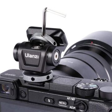 Ulanzi U150 Kamera Üstü Monitör Bağlantı Kafası Ball Head