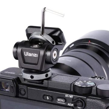 Ulanzi U150 Kamera Üstü Monitör Bağlantı Kafası Ball Head