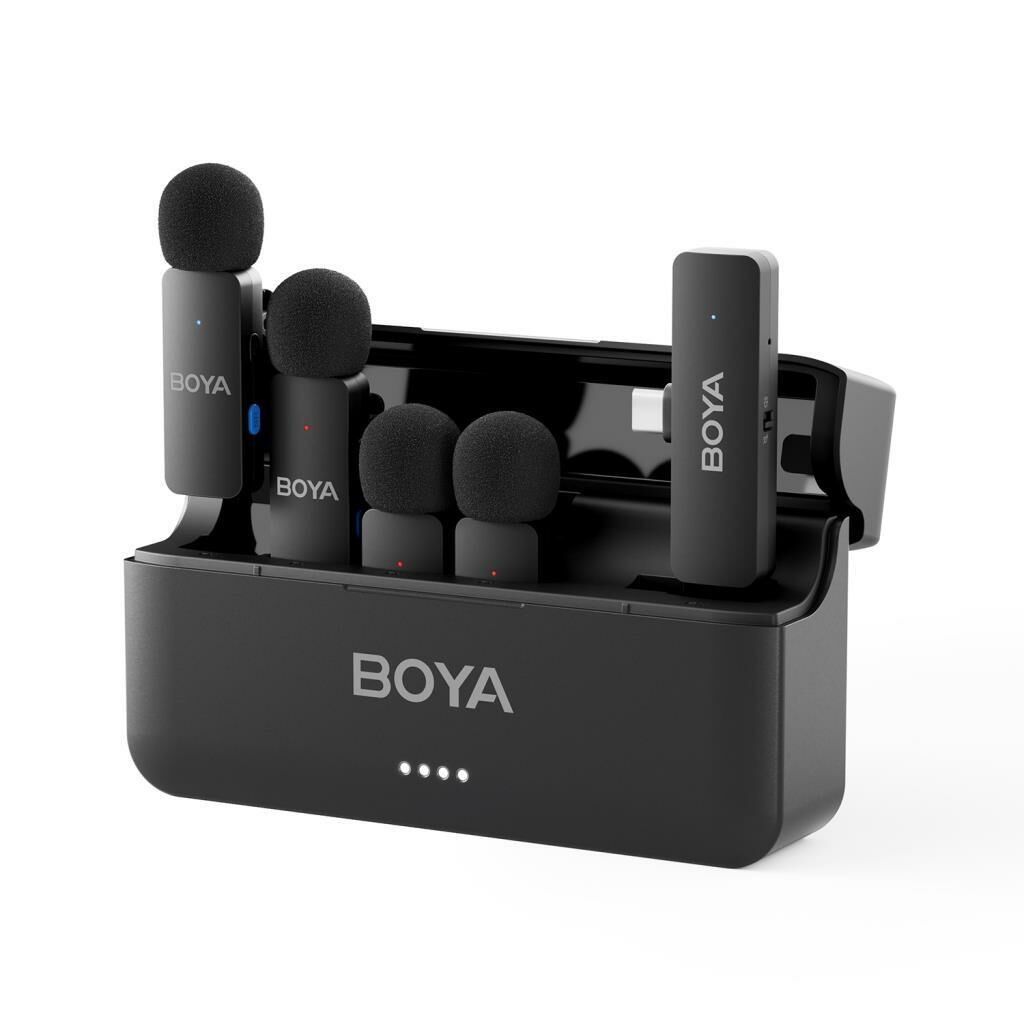 Boya BY-V4U 4 Kişilik Şarj Kutulu Kablosuz Mikrofon Seti - Type-C