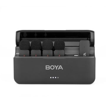 Boya BY-V4U 4 Kişilik Şarj Kutulu Kablosuz Mikrofon Seti - Type-C