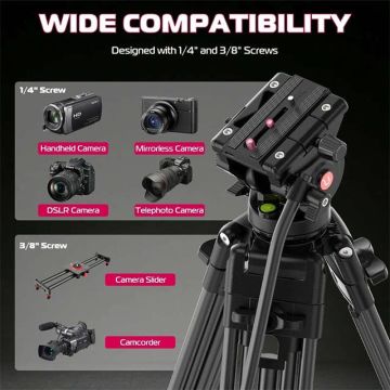 Ulanzi MT-81 Alüminyum 360° Ball Head Kafa Video Tripod