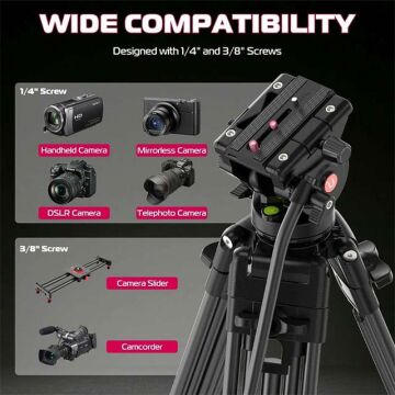 Ulanzi MT-81 Alüminyum 360° Ball Head Kafa Video Tripod