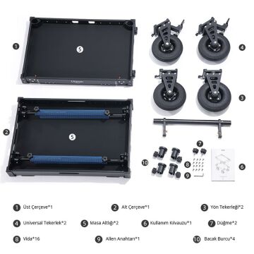 Ulanzi Video Ekipman Arabası X007