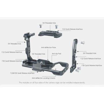 Falcam F22&F38 Quick Release Camera Cage Çerçeve (Sony FX3/FX30)