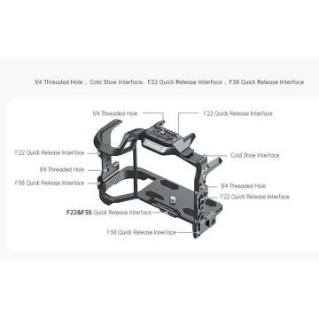 Falcam F22&F38 Quick Release Camera Cage Çerçeve (CANON EOS R5/R6)