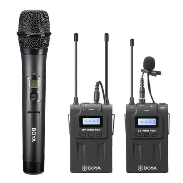 Boya BY-WHM8 Pro - BY-WM8 Pro Kablosuz El ve Yaka Tipi Mikrofon Seti