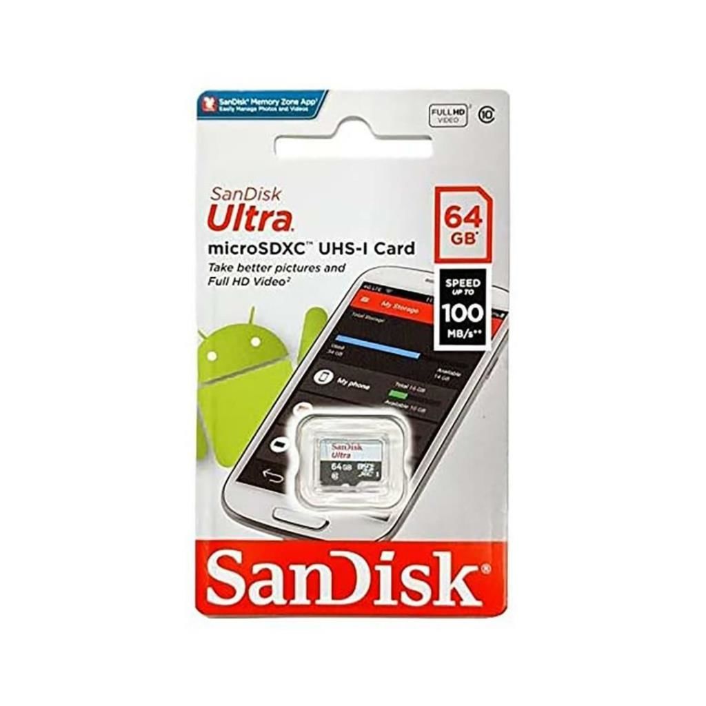 SANDISK Ultra 64GB 100mb/s MicroSDXC Hafıza Kartı