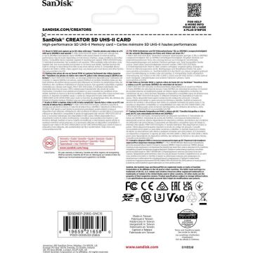 SanDisk Creator 256GB V60 280MB/s UHS-II SDXC Hafıza Kartı - SDSDXEP-256G-GNCIS