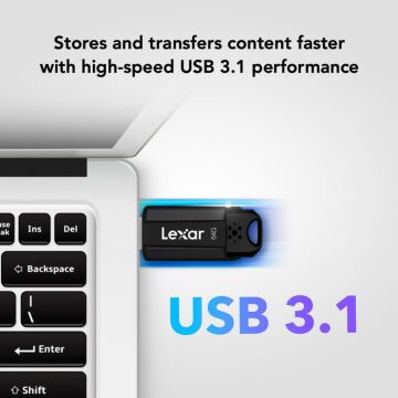 Lexar 64GB JumpDrive S80 USB 3.1 Gen 1 USB-A Flash Drive - LEXAR LJDS080064G-BNBAG