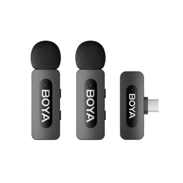 BOYA BY-V20 Type-C Kompakt Kablosuz Yaka Mikrofonu (Yeni Versiyon)