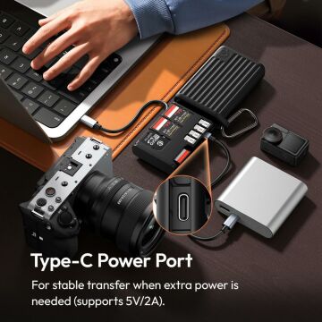 Ulanzi MCR-02 Çok Fonksiyonlu Yüksek Hızlı CFexpress SD Kart Okuyucu ve Depolama Kutusu - X056