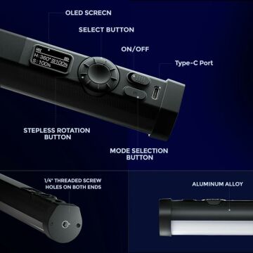 PHOTOOLEX B320S RGB Manyetik LED Tube Light - B320S