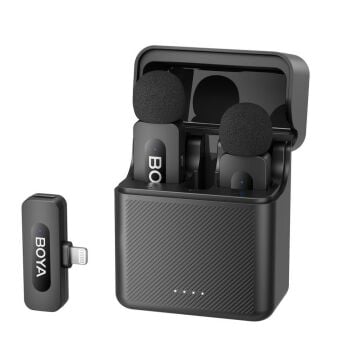 Boya BY-V3 İki Kişilik Iphone 11/12/13/14 Lightning Uyumlu Kablosuz Yaka Mikrofonu