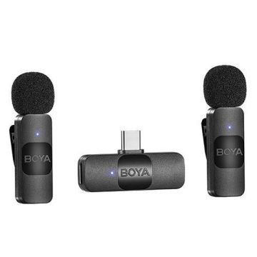 Boya BY-V20 Ultra Kompakt Android İkili Kablosuz Mikrofon (Type-C)
