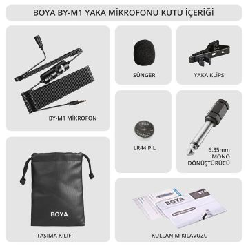 Boya BY-M1 Yaka Mikrofonu
