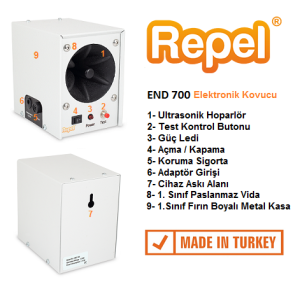 Repel END 700 Endüstriyel Ultrasonik Fare Sıçan Yarasa Kovucu