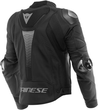 Dainese Super Speed ​​4 Motosiklet Deri Ceket Siyah/Gri