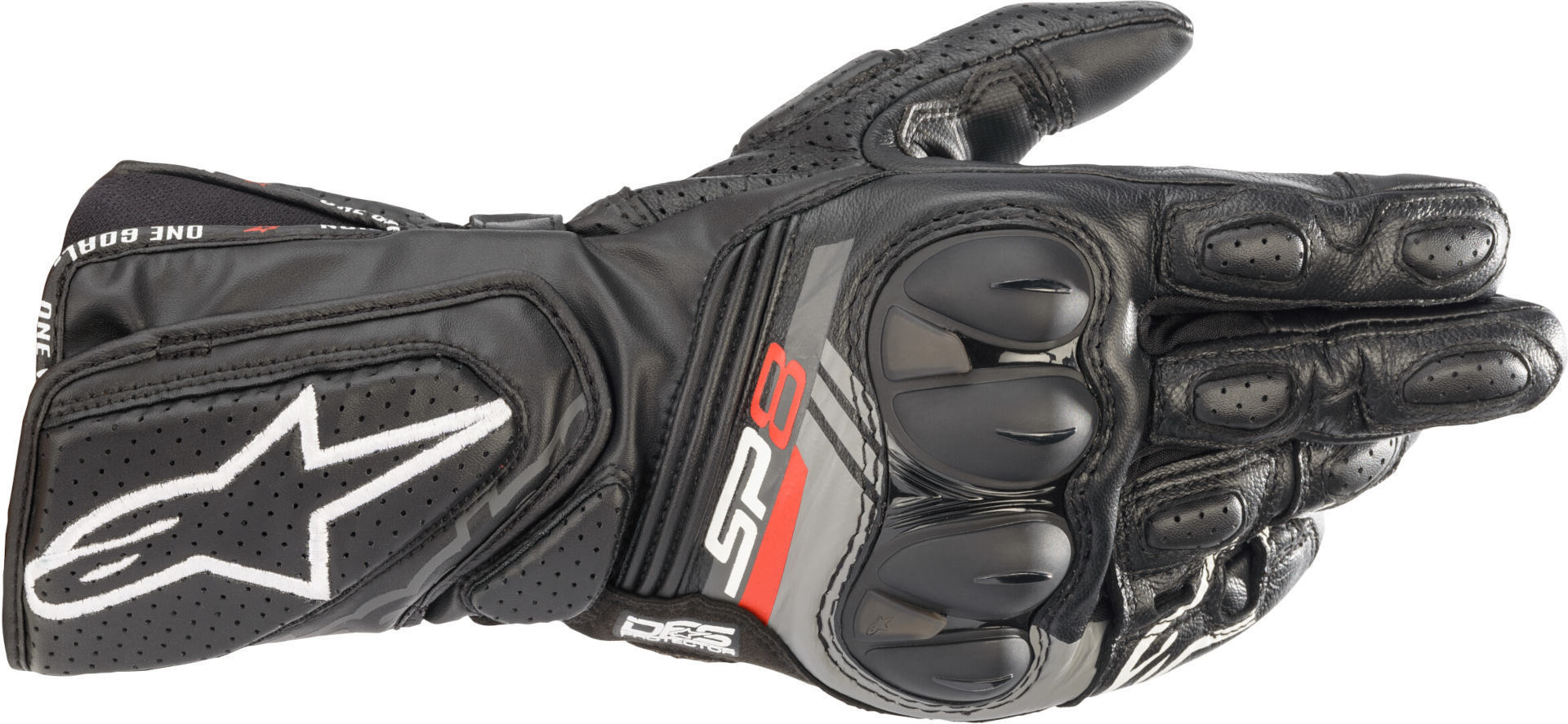 Alpinestars SP-8 V3 Deri Motosiklet Eldiveni Siyah